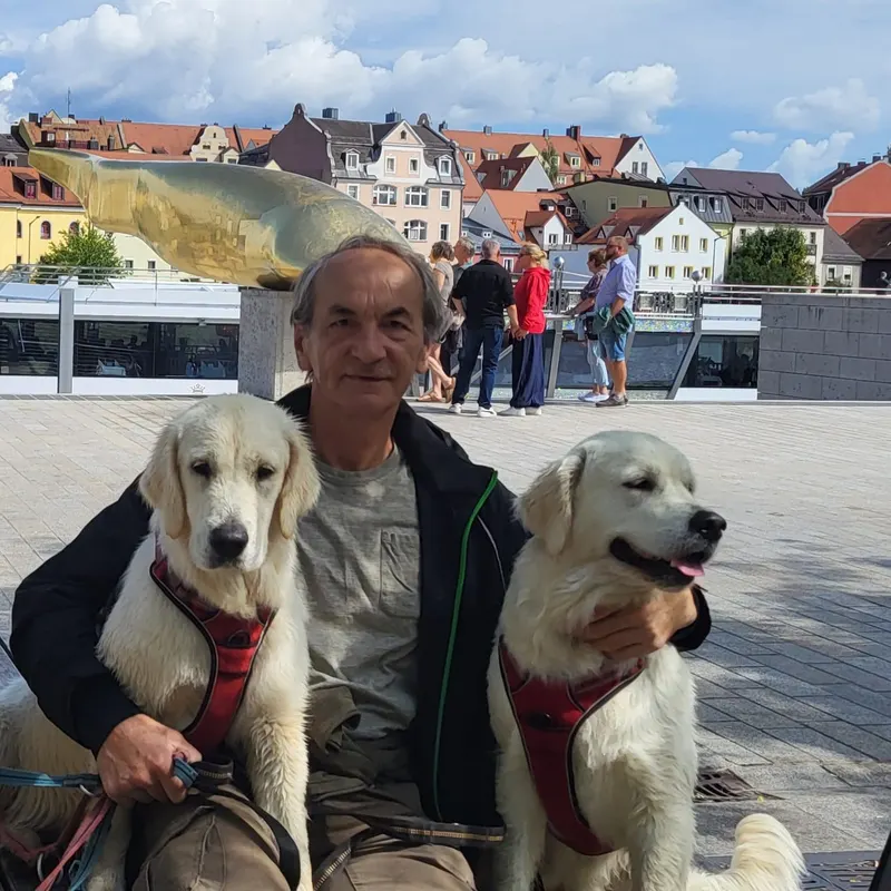 Dariusz mit Ebi und Lena