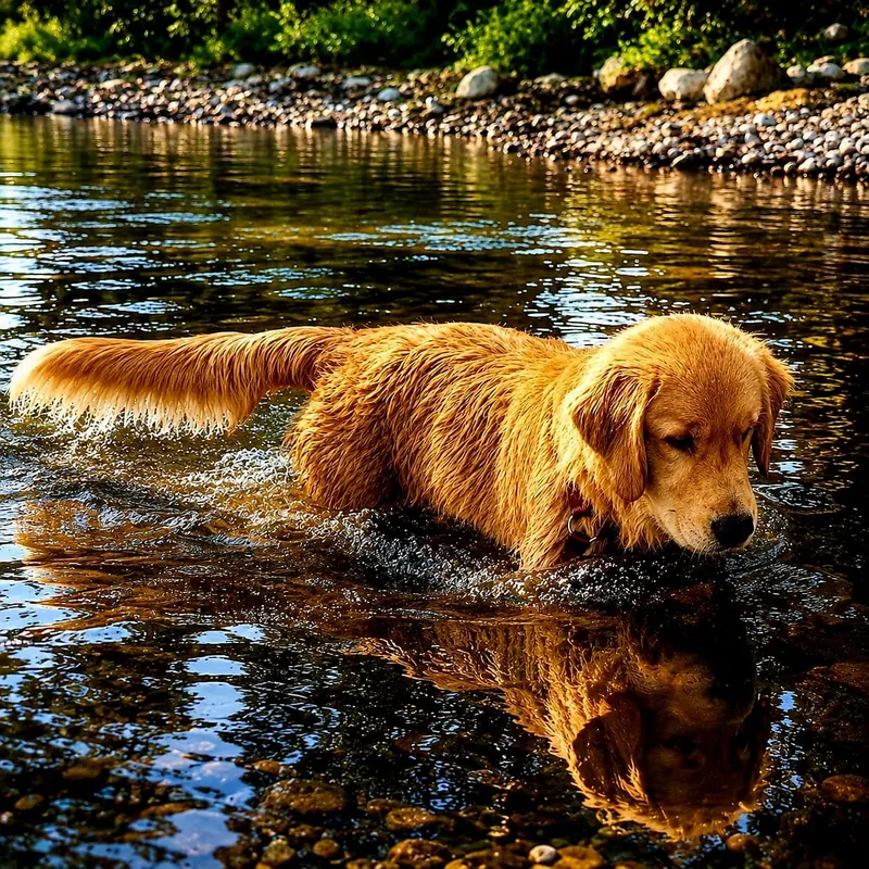 Golden Retriever im Wasser